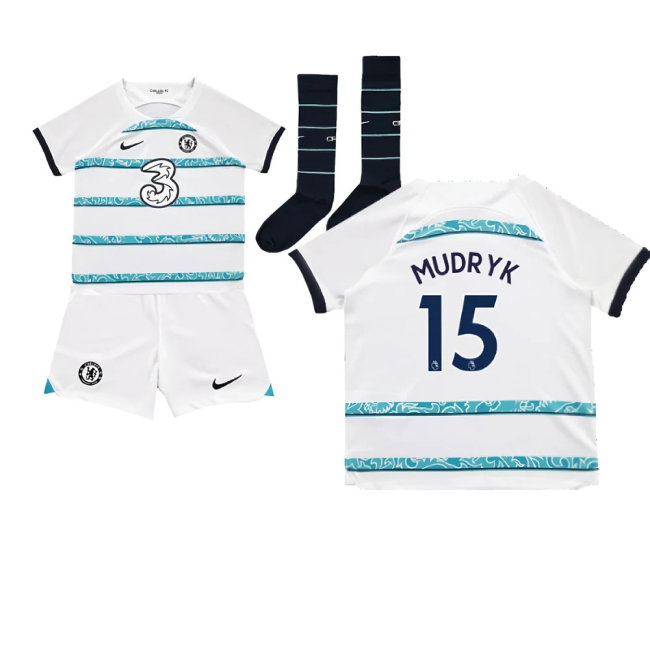 2022-2023 Chelsea Away Mini Kit (Mudryk 15)-SoccerKits Hub | Buy Soccer Jerseys Online